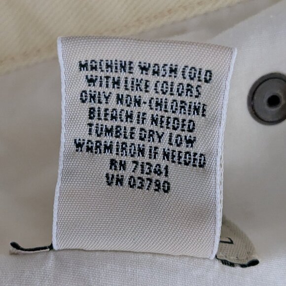 L.L. BEAN Pale Yellow Cotton Denim High Rise Jean Capris Skimmers; Size 20P - Picture 4 of 4